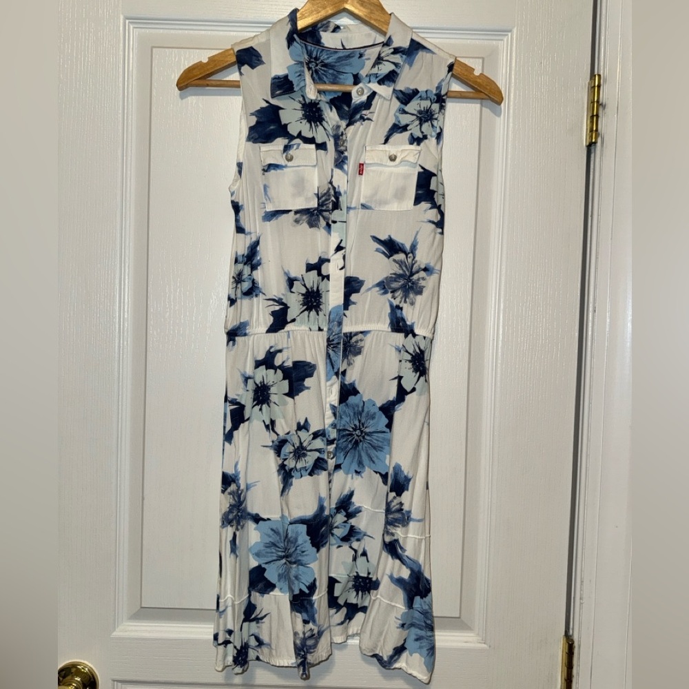 Levi's Blue and White Floral dress
